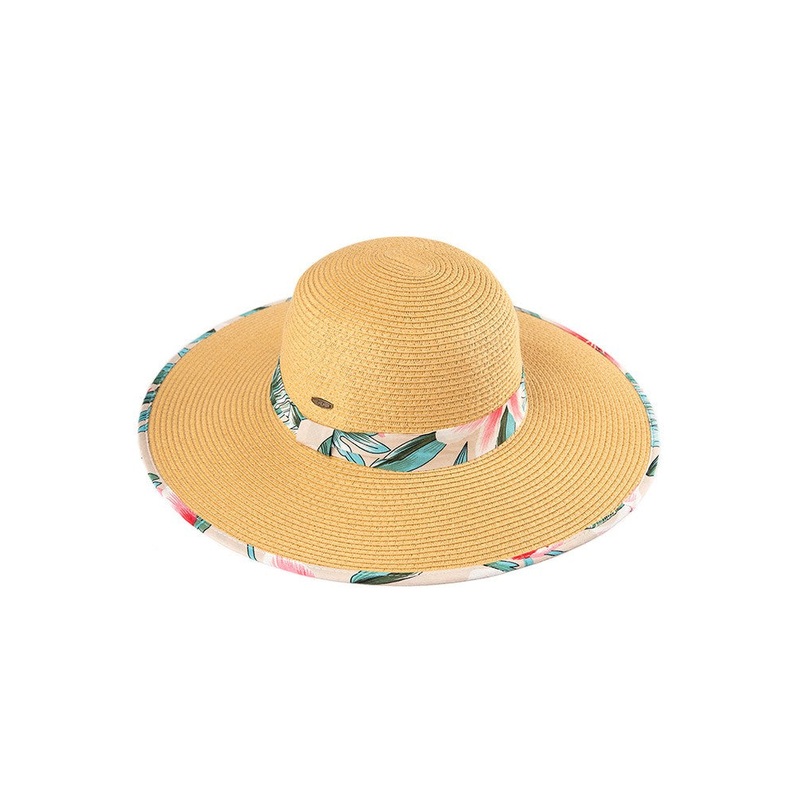 Floral Sun Hat (Beige)