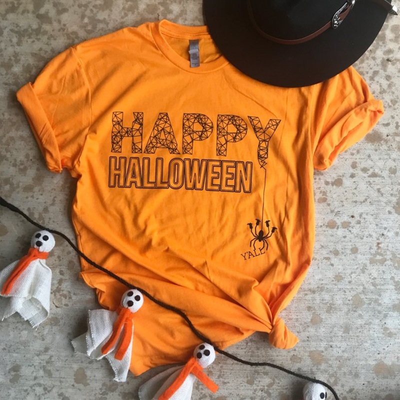 Happy Halloween Y’all! Spider Web Tee