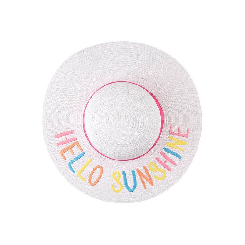 Hello Sunshine Pastel Sun Hat (White)