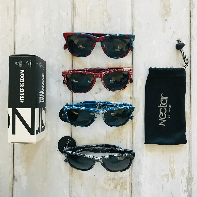 Nectar Painted Black Light Festival Sunglasses