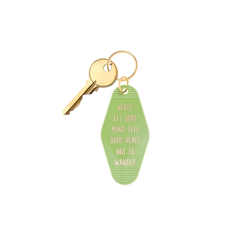 Never Let Your Mind Retro Motel Keychain