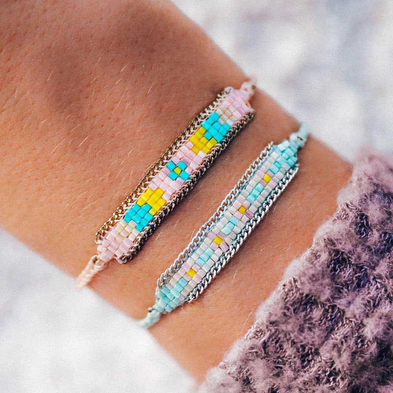 Seed Bead ID Bracelet|Blush|Winterfresh