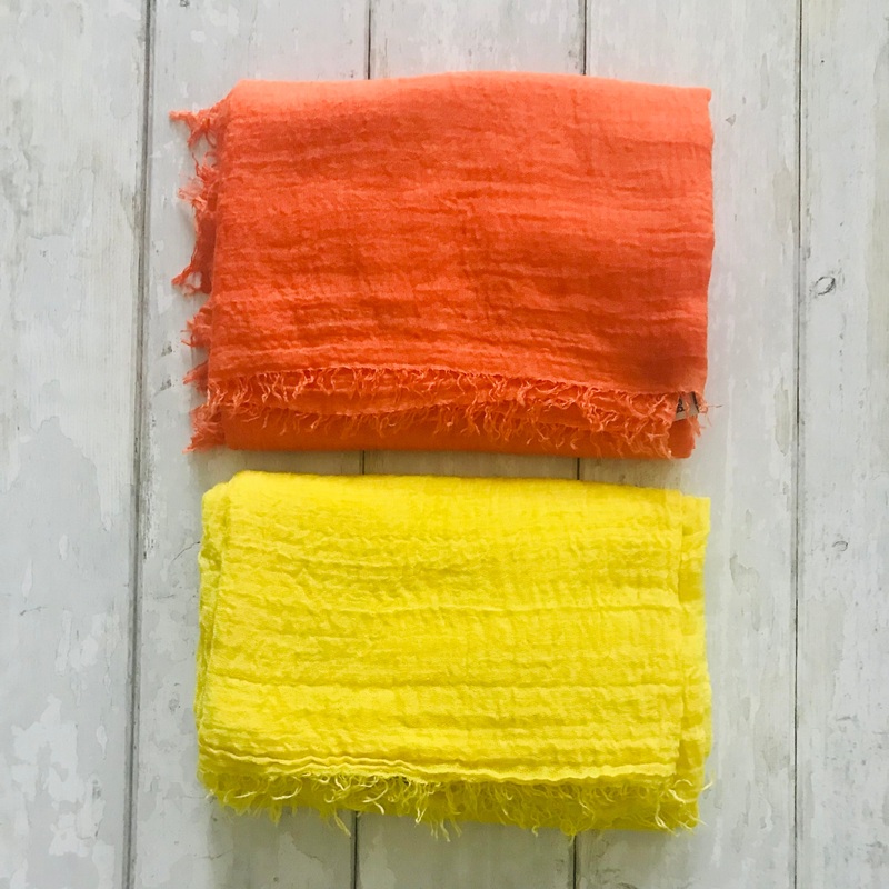 Solid Color Scarves|Orange|Yellow