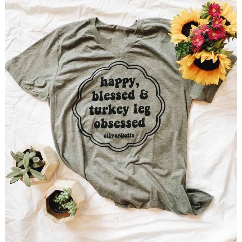 Turkey Leg Obsessed V-Neck Tee