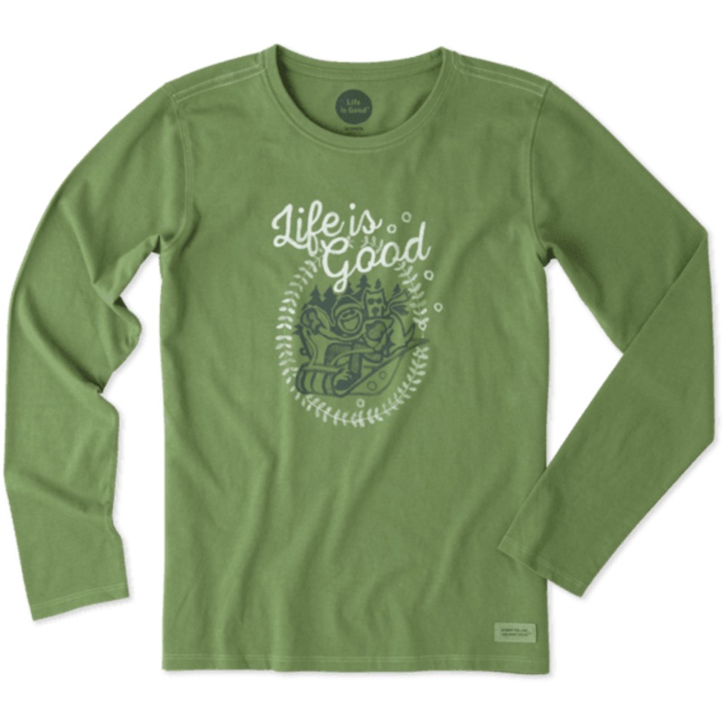 Women’s Jake And Rocket Sled Long Sleeve Crusher Tee