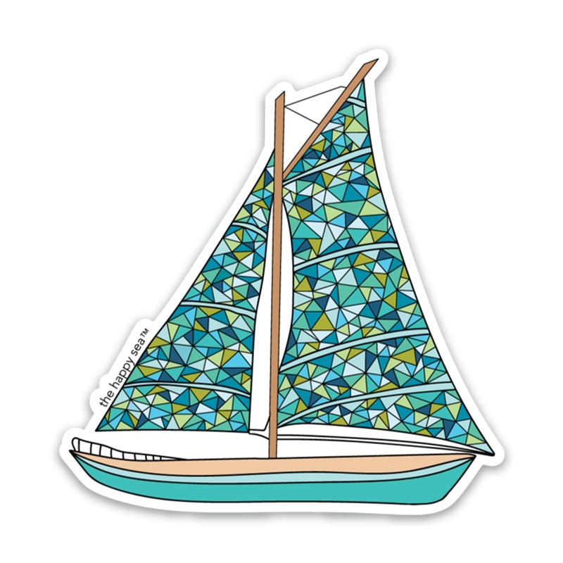 3 Sail Boat Vinyl Sticker