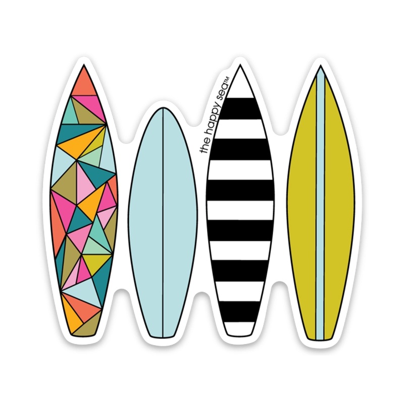 3 Surfboard Vinyl Sticker