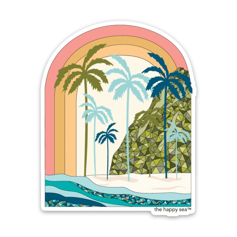 3 Tropic Rainbow Vinyl Sticker