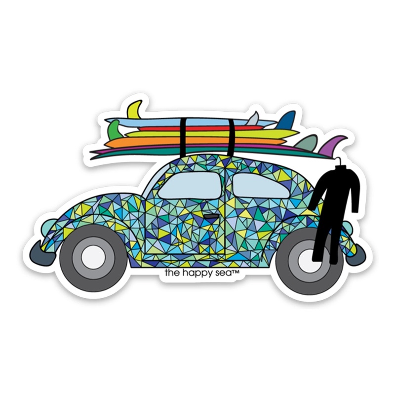 3 VW Bug Vinyl Sticker