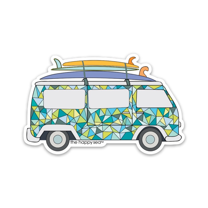 3 VW Surf Van Vinyl Sticker