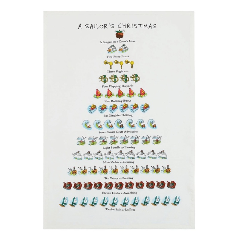 A Sailor’s Christmas Kitchen Towel