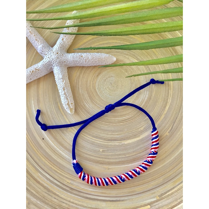 Blue Crossweave Anklet/Bracelet