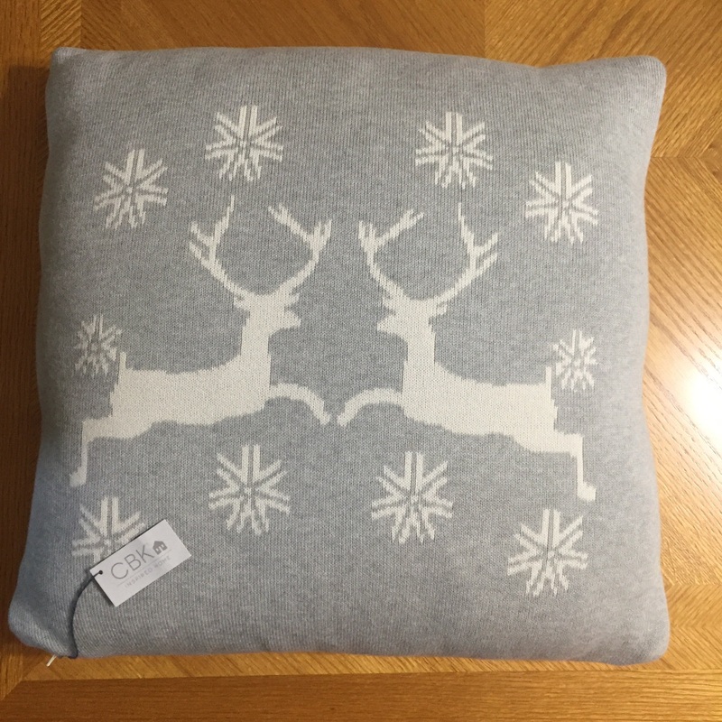 Christmas Deer Pillow (Grey)