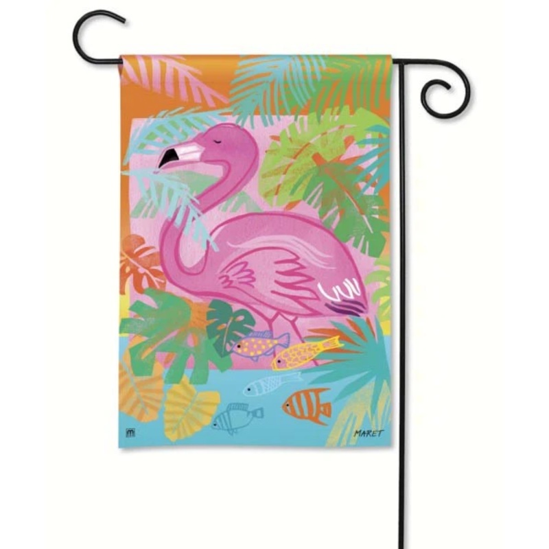 Fancy Flamingo Garden Flag