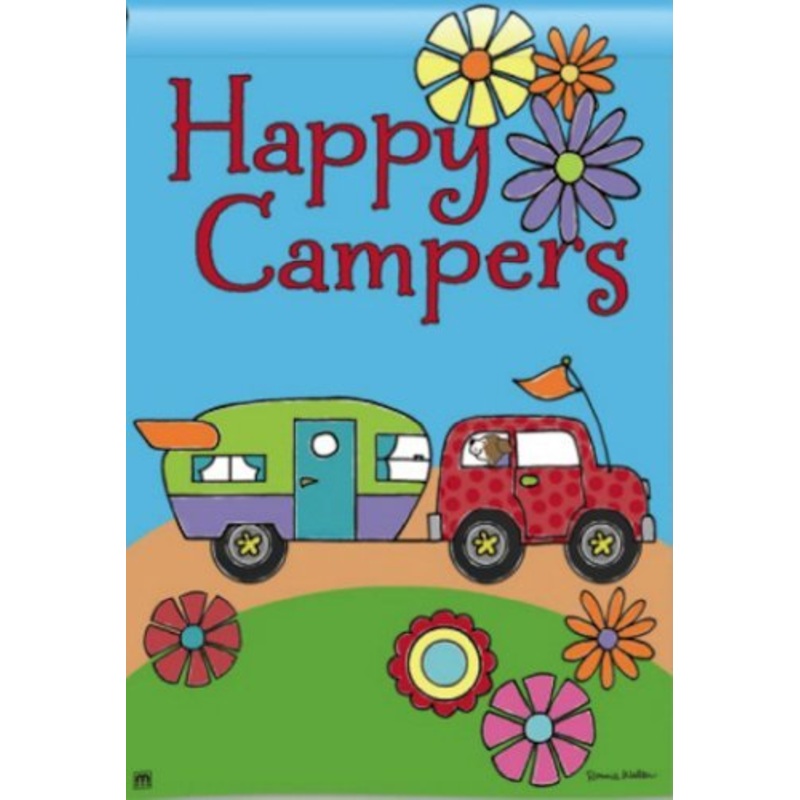 Happy Campers Garden Flag