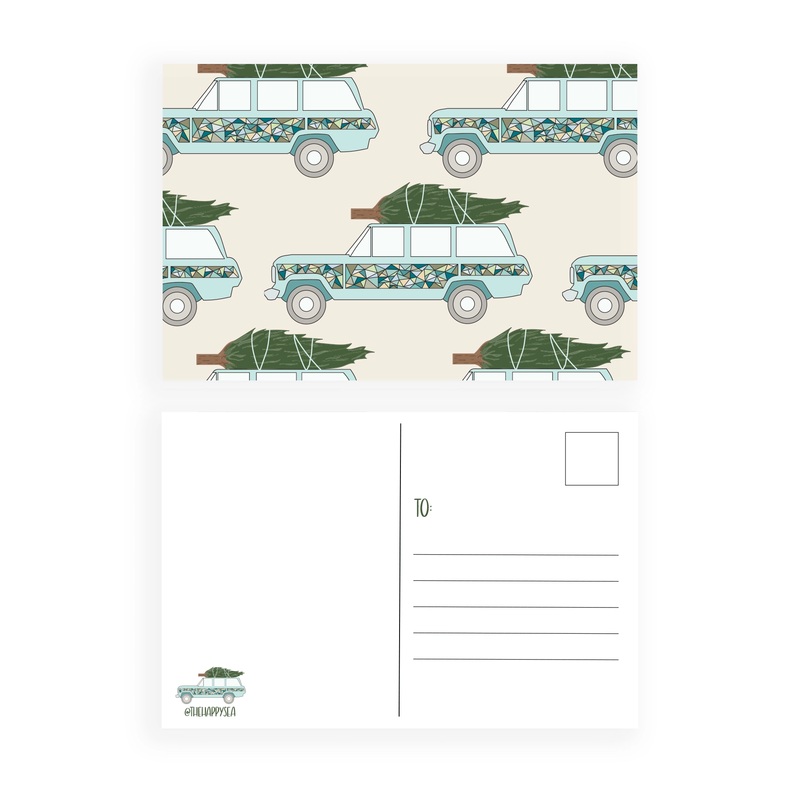 Holiday Woody Postcard