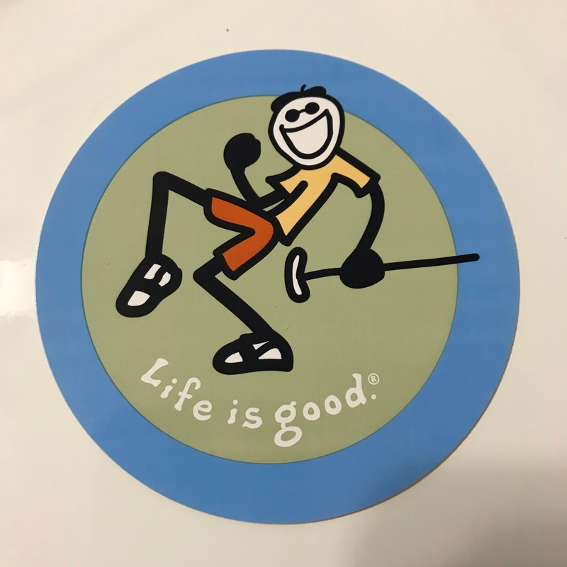 Jake Golf Club 4 Round Sticker (Blue)