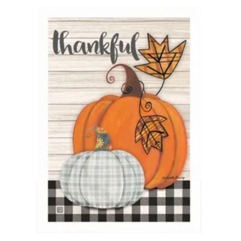 Plaid Pumpkin Garden Flag