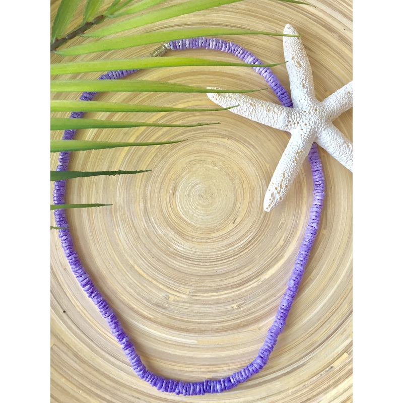 Purple Clam Rose Shell Necklace