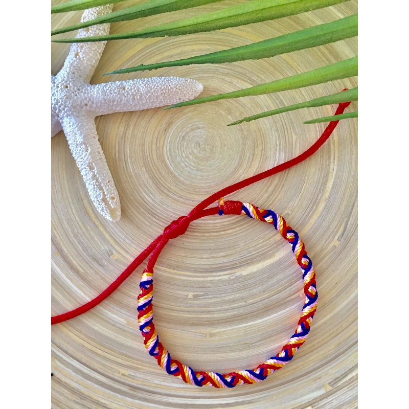 Red Crossweave Anklet/Bracelet