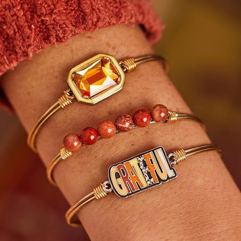 Red Jasper Energy Stone Bangle Bracelet (Self Confidence)