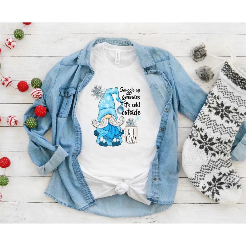 Snuggle Up Gnomies Crew Neck Tee