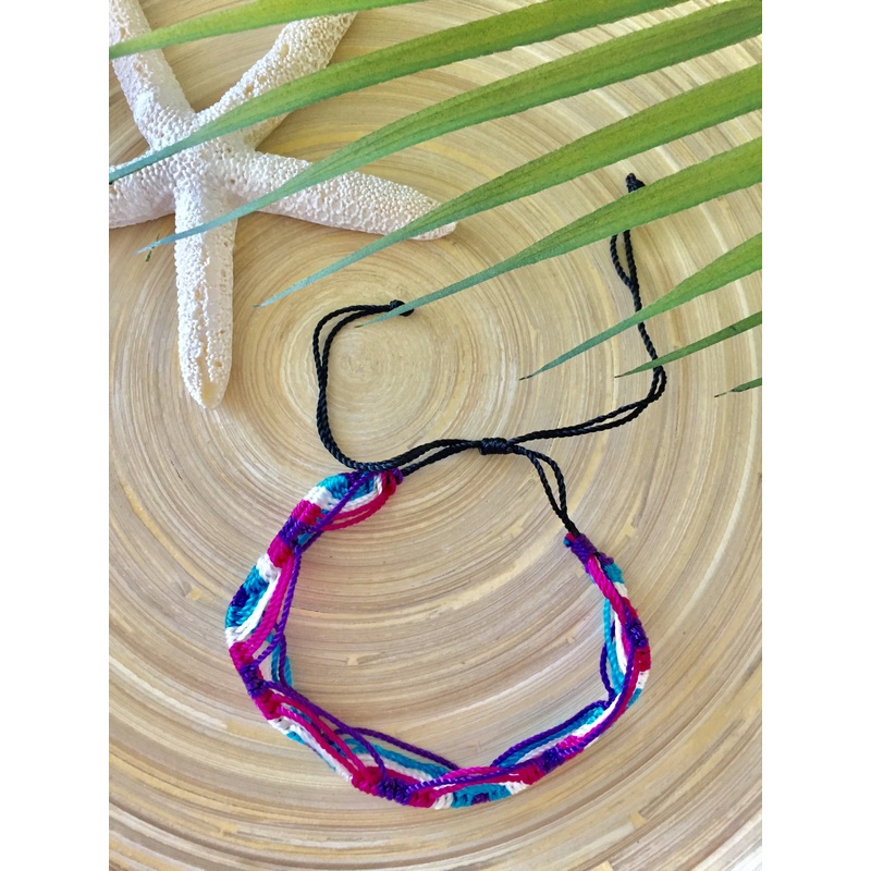 String Anklet/Bracelet (Purple/Blue/White/Pink)