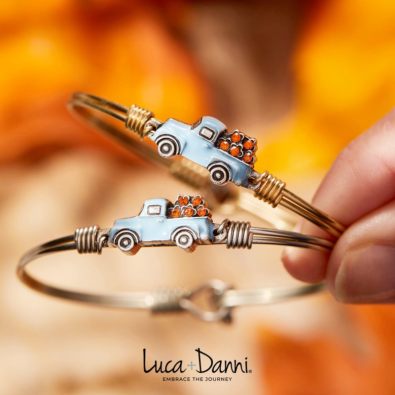 Vintage Pumpkin Truck Bangle Bracelet