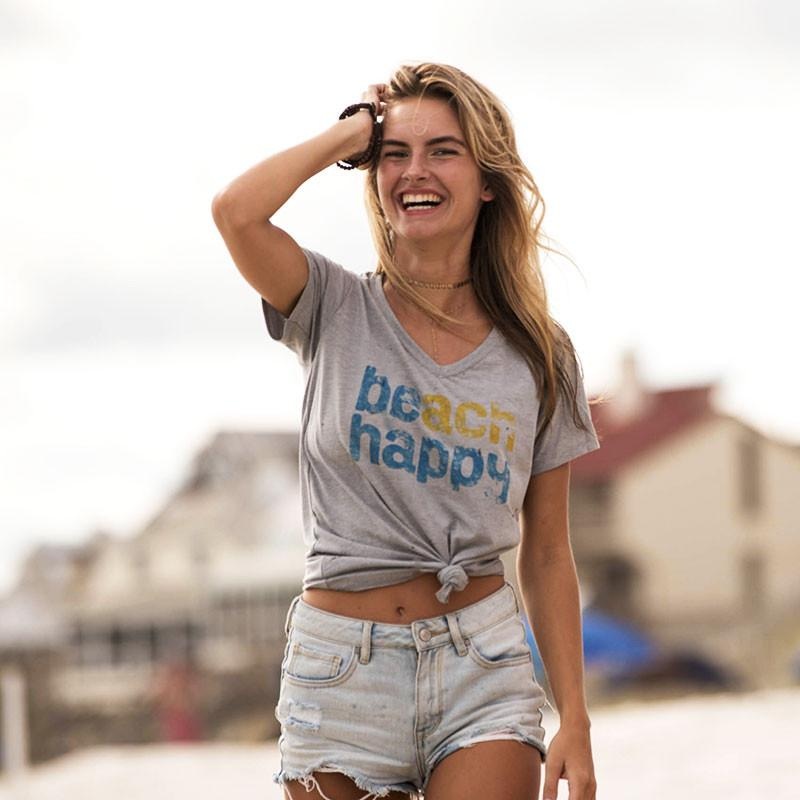 30A BEach Happy Women’s Tee (Gray)