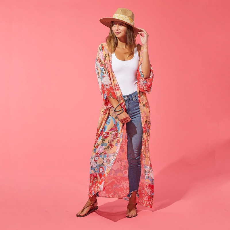 Boho Floral Kimono
