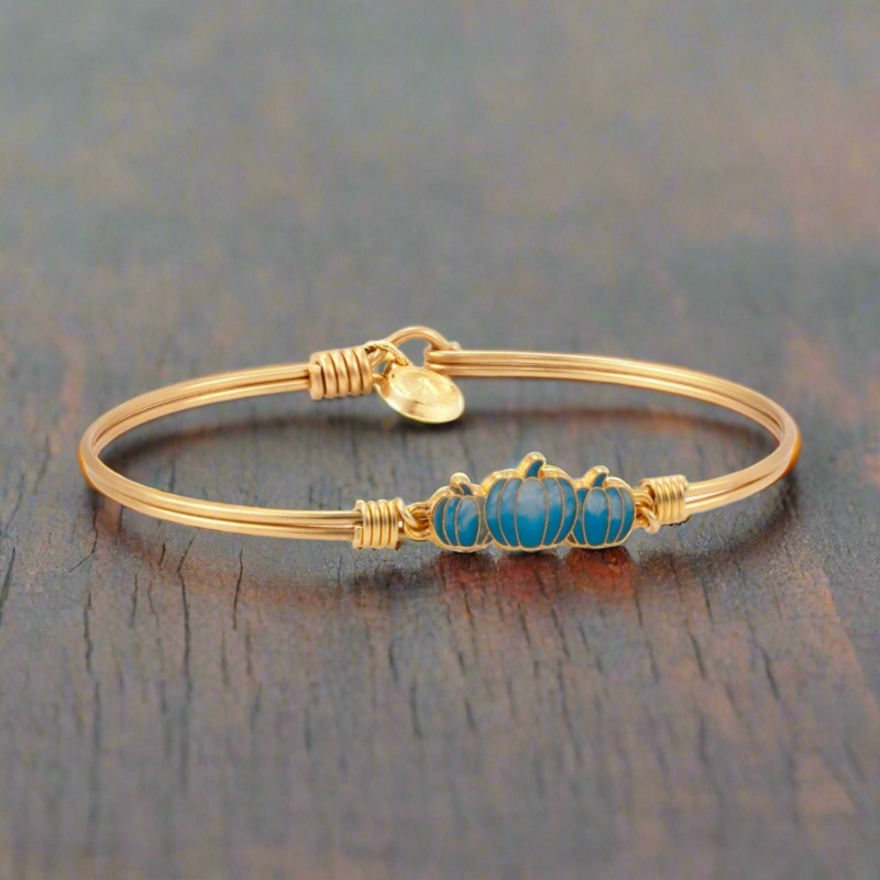 Denim Ombre Pumpkin Patch Medley Bangle Bracelet