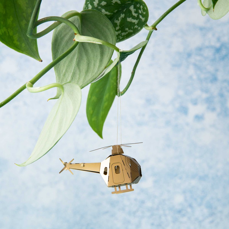 Helicopter Mini Model – Terrarium Decor DIY Kit