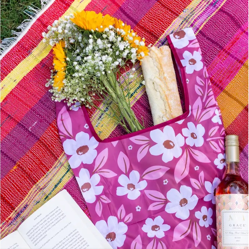 Plum Poppy Reusable Bag