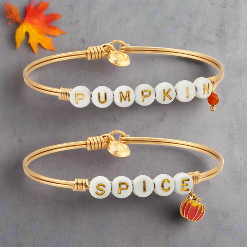 Pumpkin Spice Bangle Bracelet Set