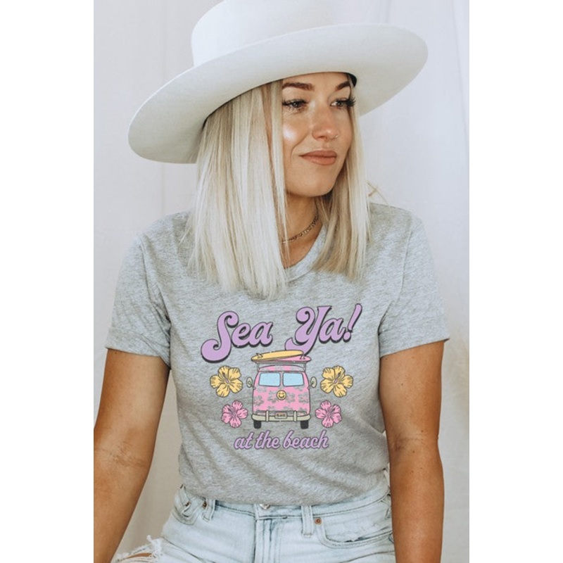 Sea Ya Tee|Cream|Heather Gray|Sky|white|S|M|L|XL|2XL|3XL