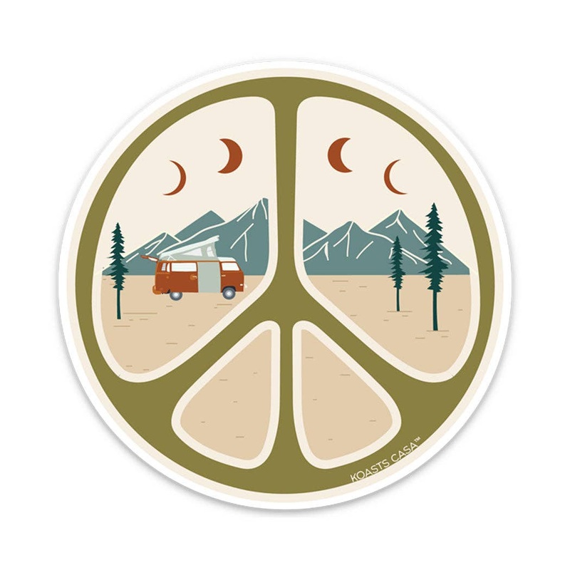 3.5 Mountain Peace Sign Sticker