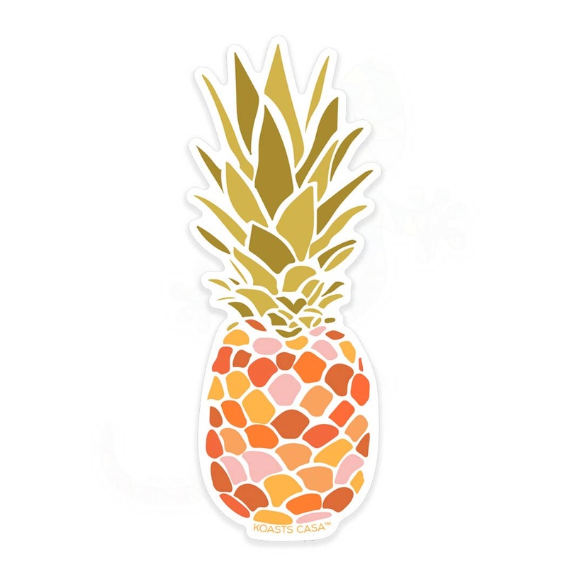 3.5 Retro Pineapple Sticker