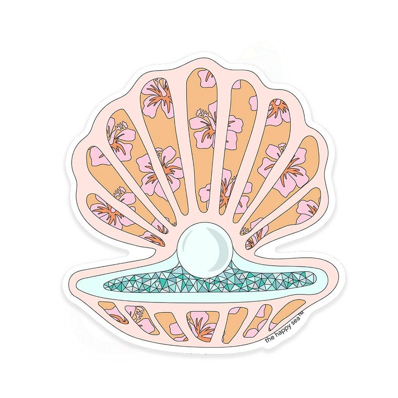 3.5 Seashell With Pearl Sticker