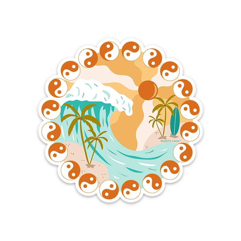 3.5 Yin Yang Wave Sticker