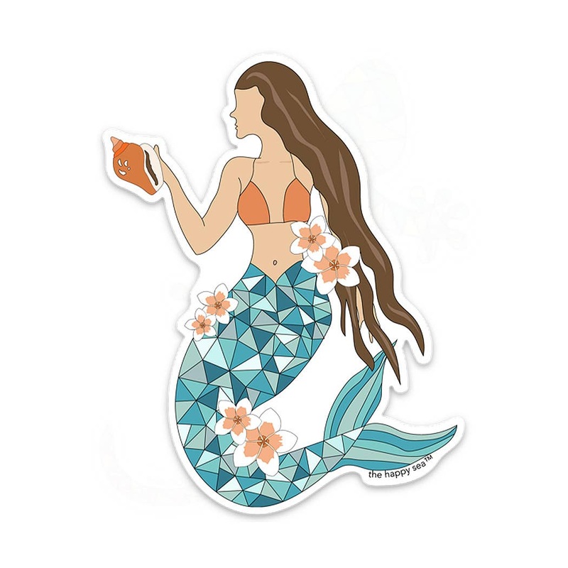 4 Hibiscus Mermaid Sticker