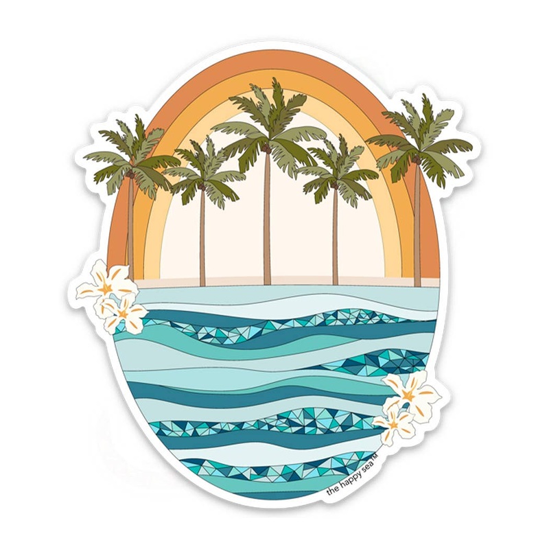 4 Retro Rainbow Sticker