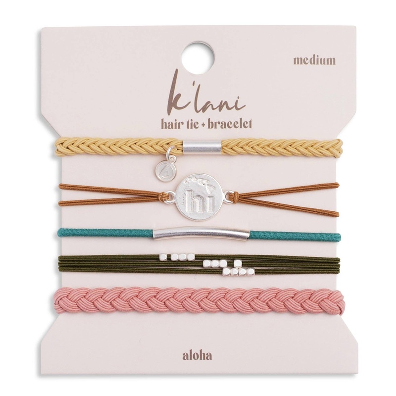 Aloha Hair Tie Bracelet Set