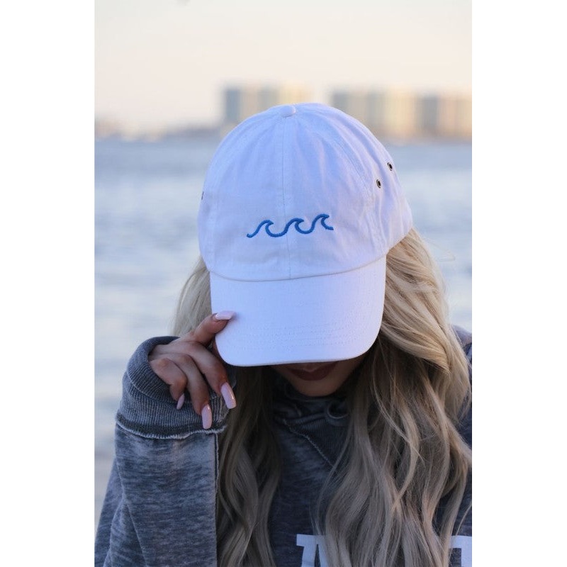 Beach Wave Embroidered Baseball Cap