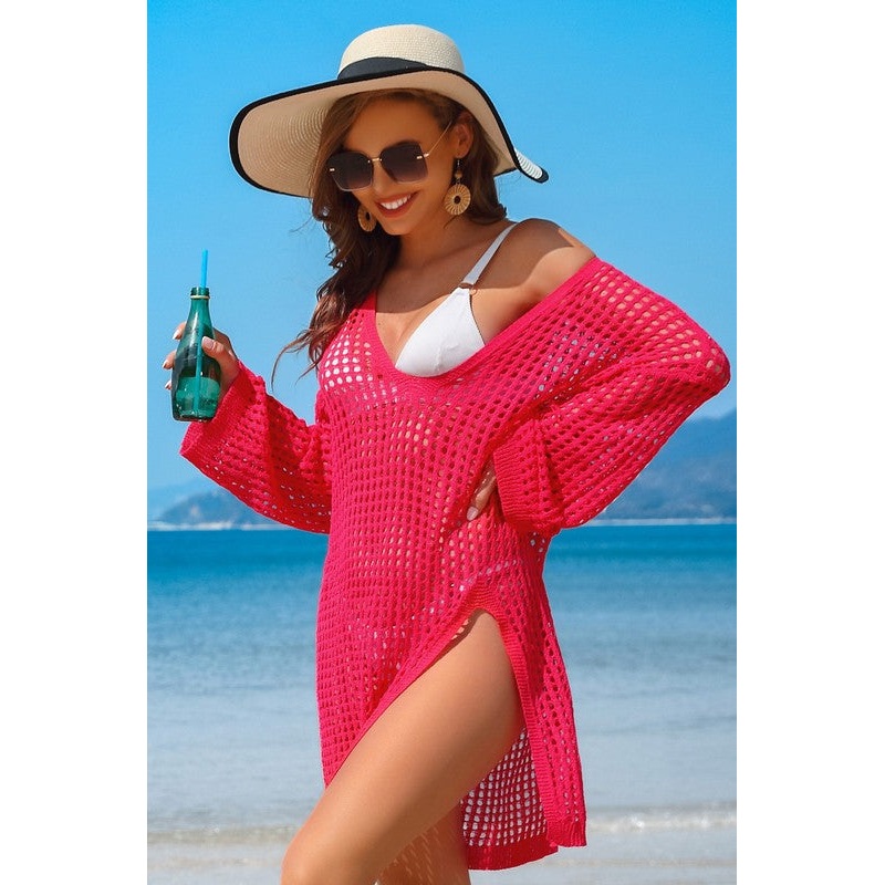 Crochet Side Split Beach Coverup