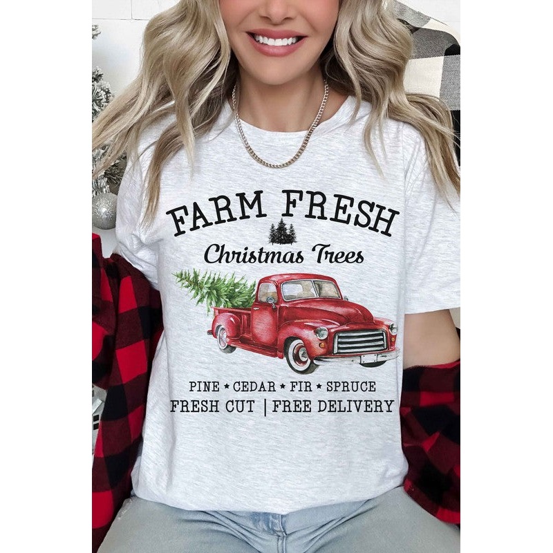 Farm Fresh Christmas Trees Graphic Tee