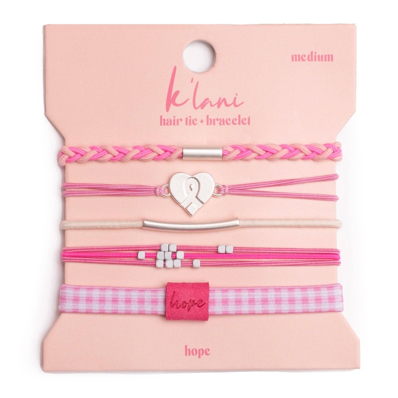 Hope Hair Tie Bracelet Set