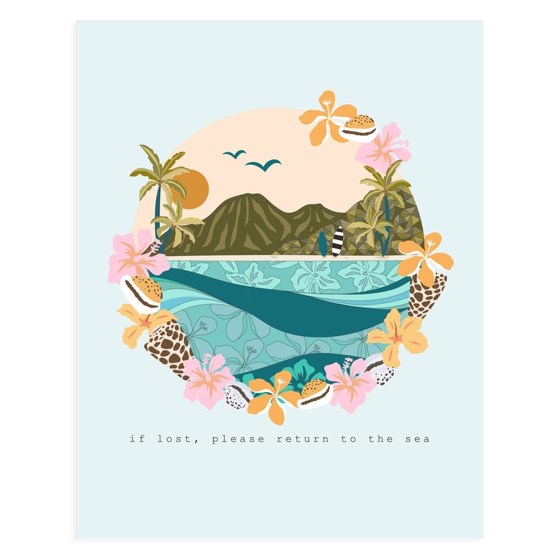 If Lost, Please Return To The Sea Art Print