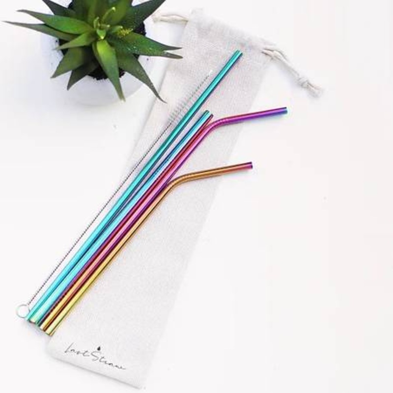 Last Straw 6 Piece Straw Set (Rainbow)