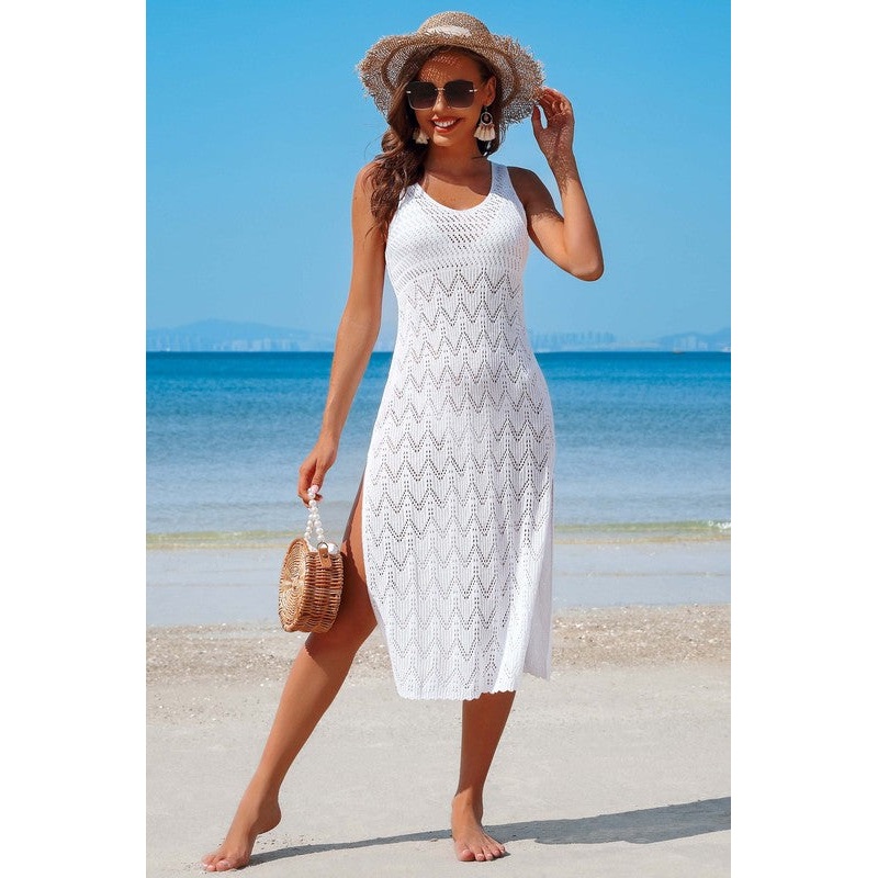 Long Side Split Crochet Cover-Up