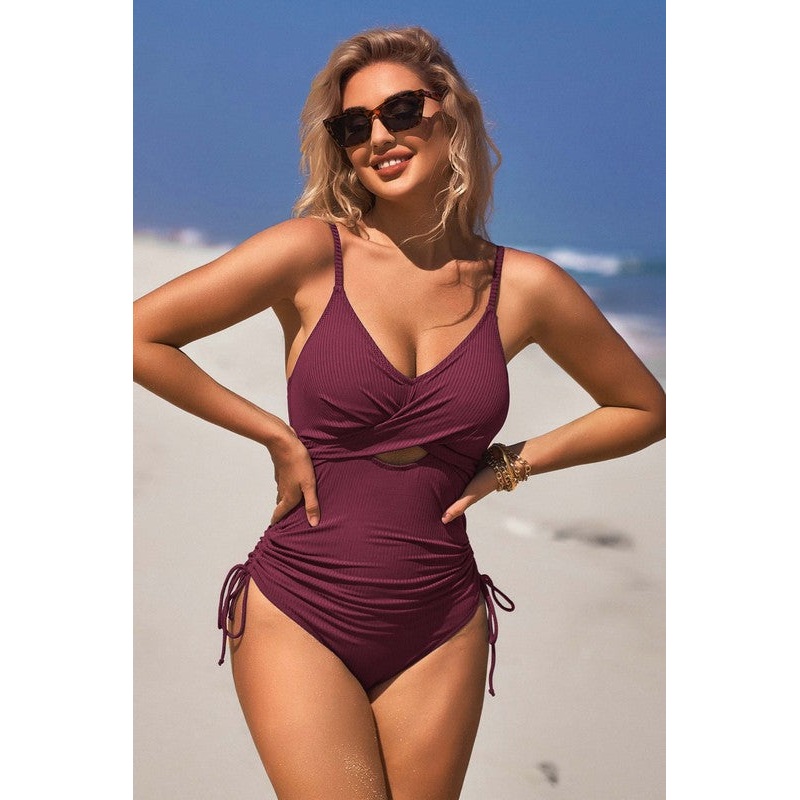 Retro Twist Front Bathing Suit